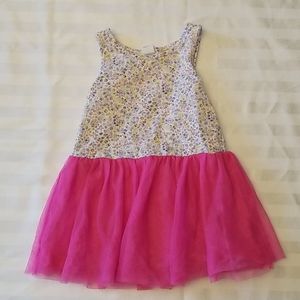 GAP Toddler Girl Pink Tulle Floral Tank Dress 2T